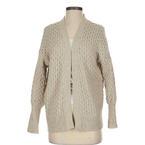 Universal Thread Women's XS Oversized Chunky Grandpa Sweater Cream Open Front - Picture 1 of 10